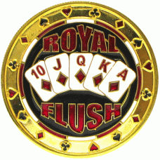 39mm stylish brass coin Poker Card Guards, Royal Flush Card Guard