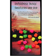 Enterprise Tackle ARTIFICIAL, IMITATION BAITS Sweetcorn Hair Stop FLURO MIXED COLOURS buoyant